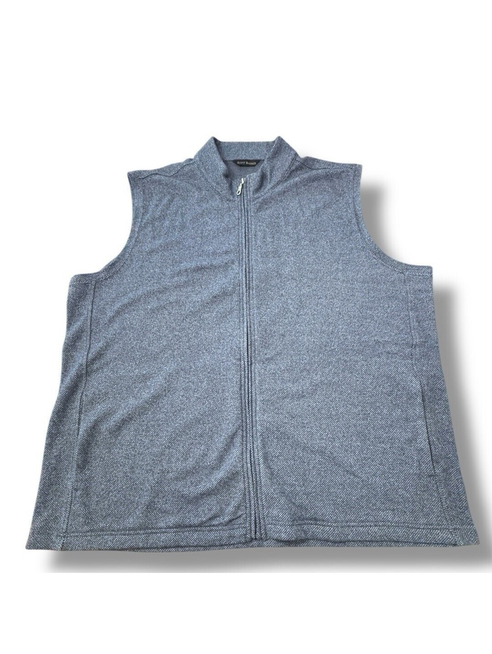 Scott Barber Sweater Vest Blue Full Zip Golf Business Casual Men’s Size XXL